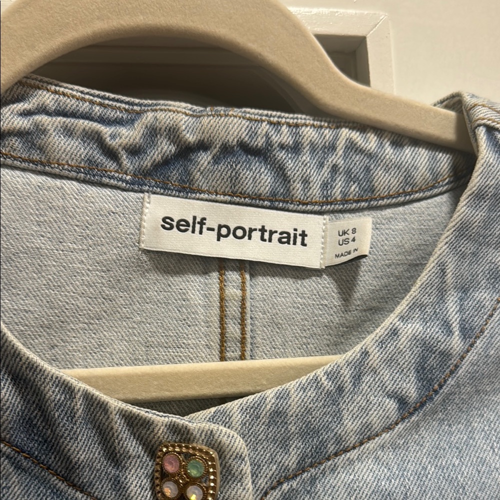 Self-Portrait Light Blue Denim Dress - Picture 4 of 5